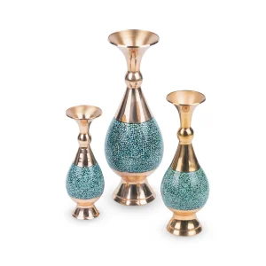 گلدان صراحی فیروزه کوب سفارشی شفقی