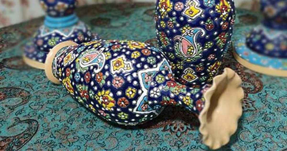 انواع گلدان میناکاری