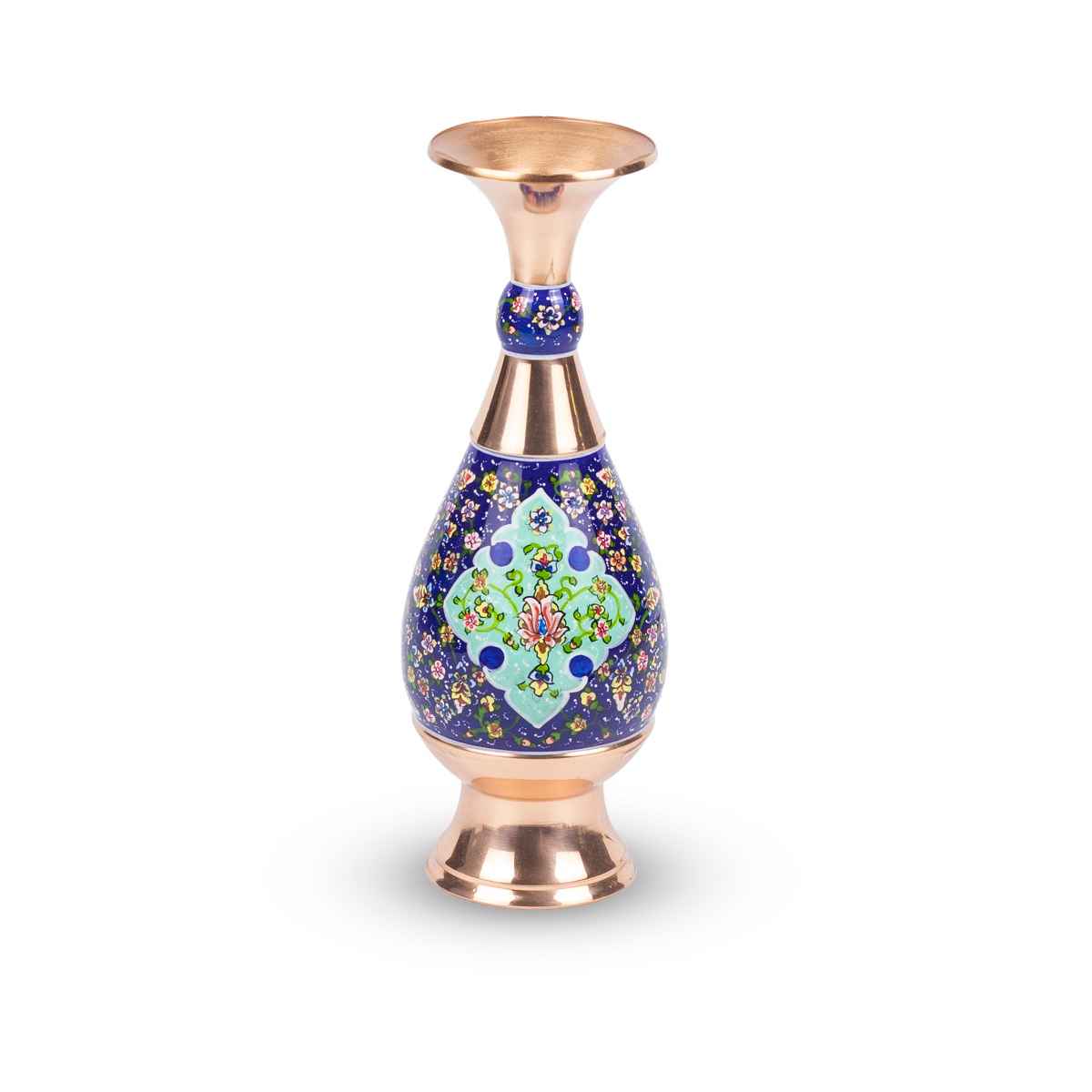 079465_11zon گلدان مس و پرداز ریز اثر استاد ترکان سفارشی شفقی