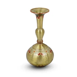 گلدان دالبری 40 تمام خاتم شبکه بری و گره سفارشی اثر استاد قضاوی