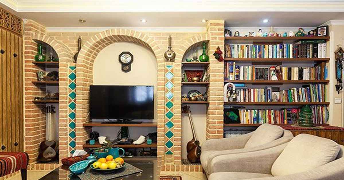 ایده تزیین خانه سنتی با کتابهایی با جلد چرمی یا روکش دستباف، است.