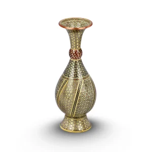 گلدان صراحی 25 تمام خاتم پیچی اعلاء اثر استاد خادم